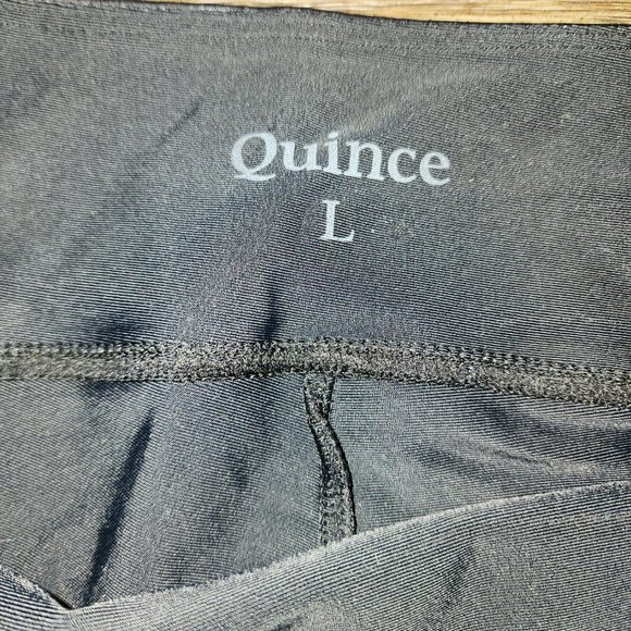 Quince High Waisted Faux Leather Legging Black Large - Picture 4 of 6